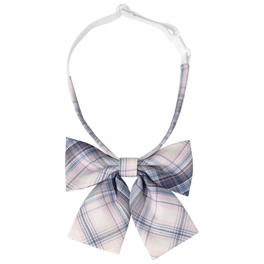 Plaid Pre-tied Bow Tie Adjustable Neck Strap Colorful Bowties Blue Pink
